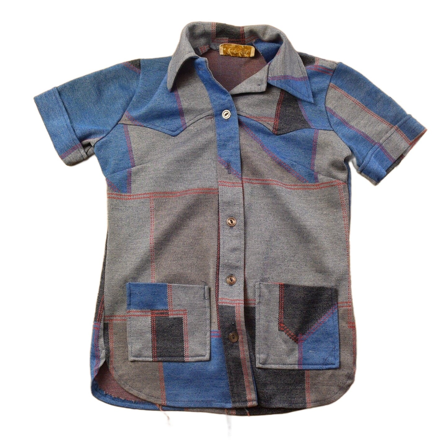 Vintage 1970s Mar-Lek Patterned Button Up Shirt / 1970s Button Down / Vintage Flannel / Basic Button Up from propervintagecanada
