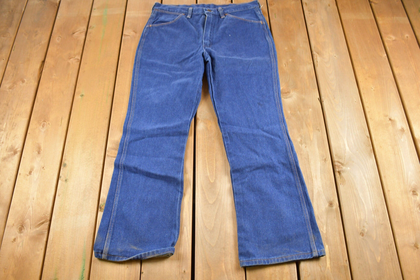 Vintage 1970s Maverick Denim Flared Jeans Men's 33 x 29 from propervintagecanada