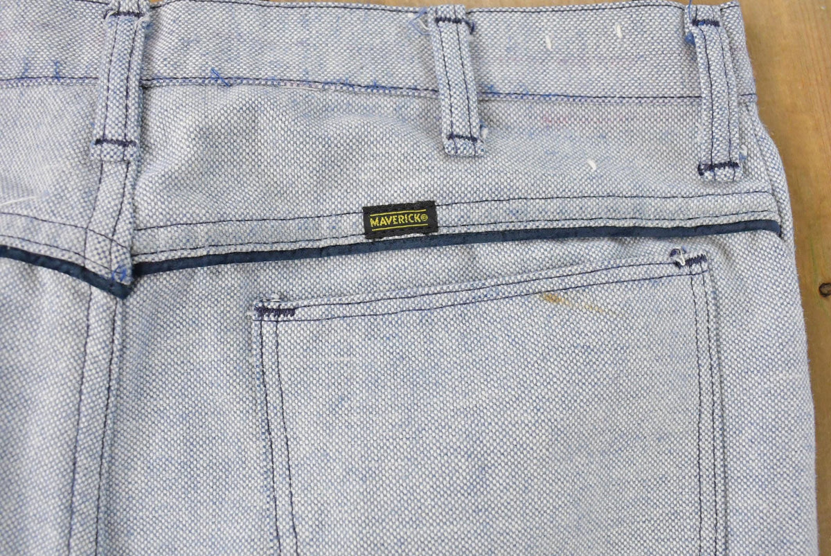 Vintage 1970s Maverick Pleated Bell Bottom Flare Pants Men's 33 x 33 from propervintagecanada