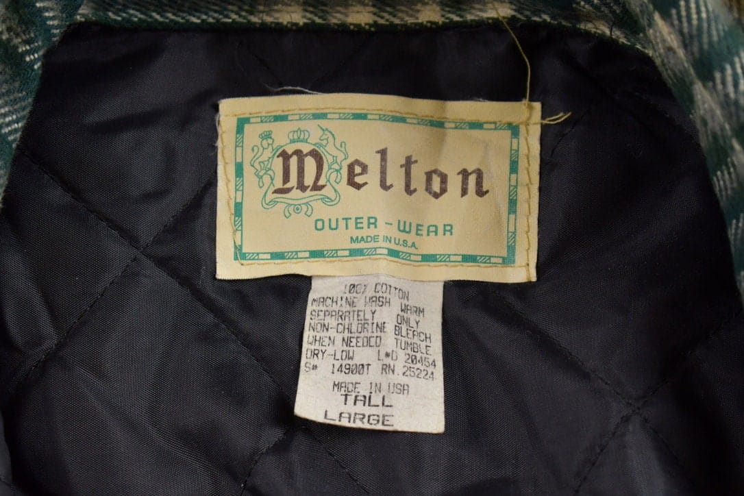 Vintage 1970s Melton Plaid Button Up Shirt Men's Large from propervintagecanada