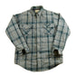 Vintage 1970s Melton Plaid Button Up Shirt Men's Large from propervintagecanada