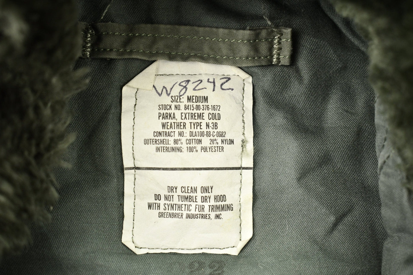Vintage 1970s Military Fur Parka Men's Large from propervintagecanada