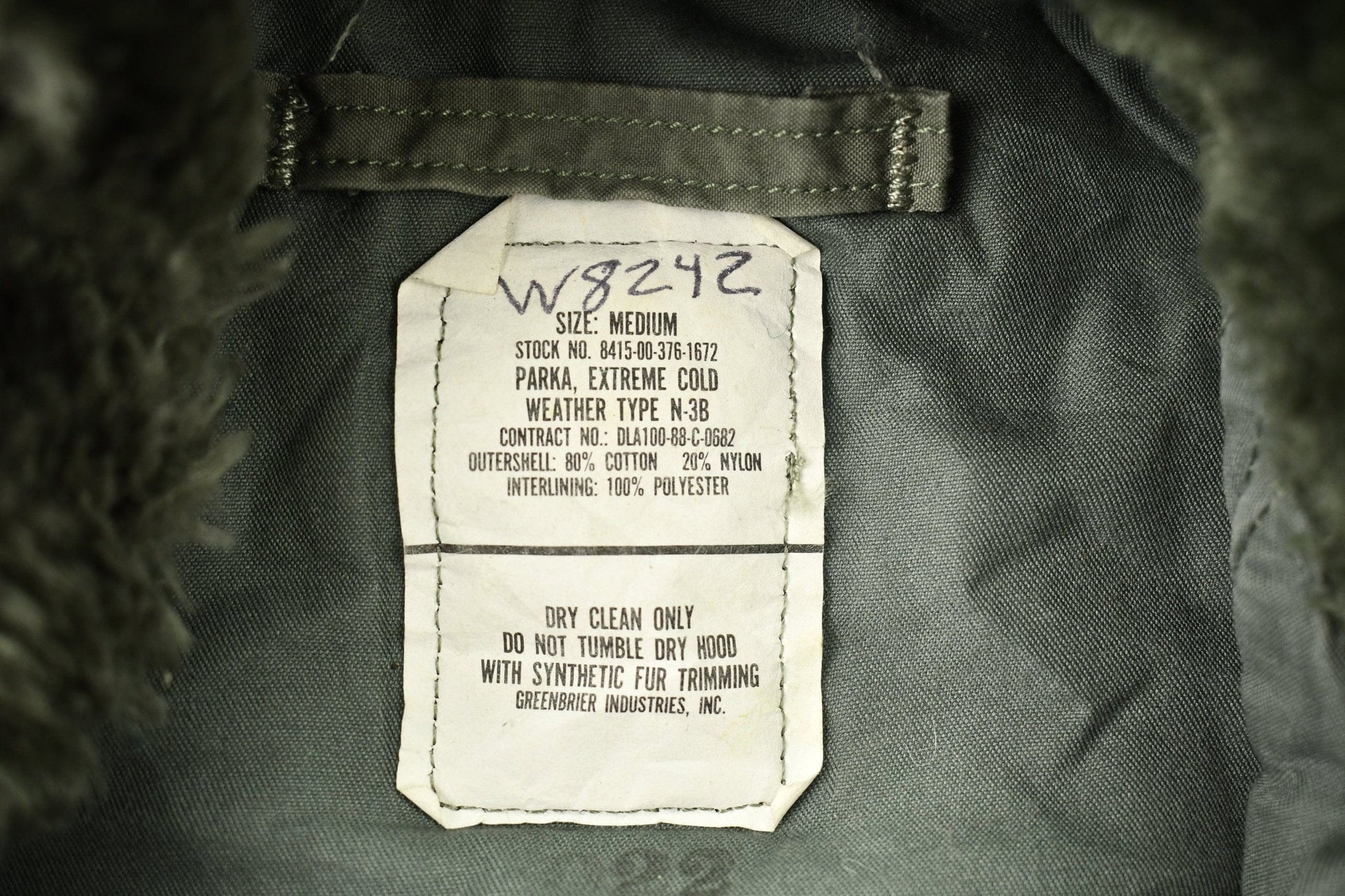 Vintage 1970s Military Fur Parka Men's Large from propervintagecanada