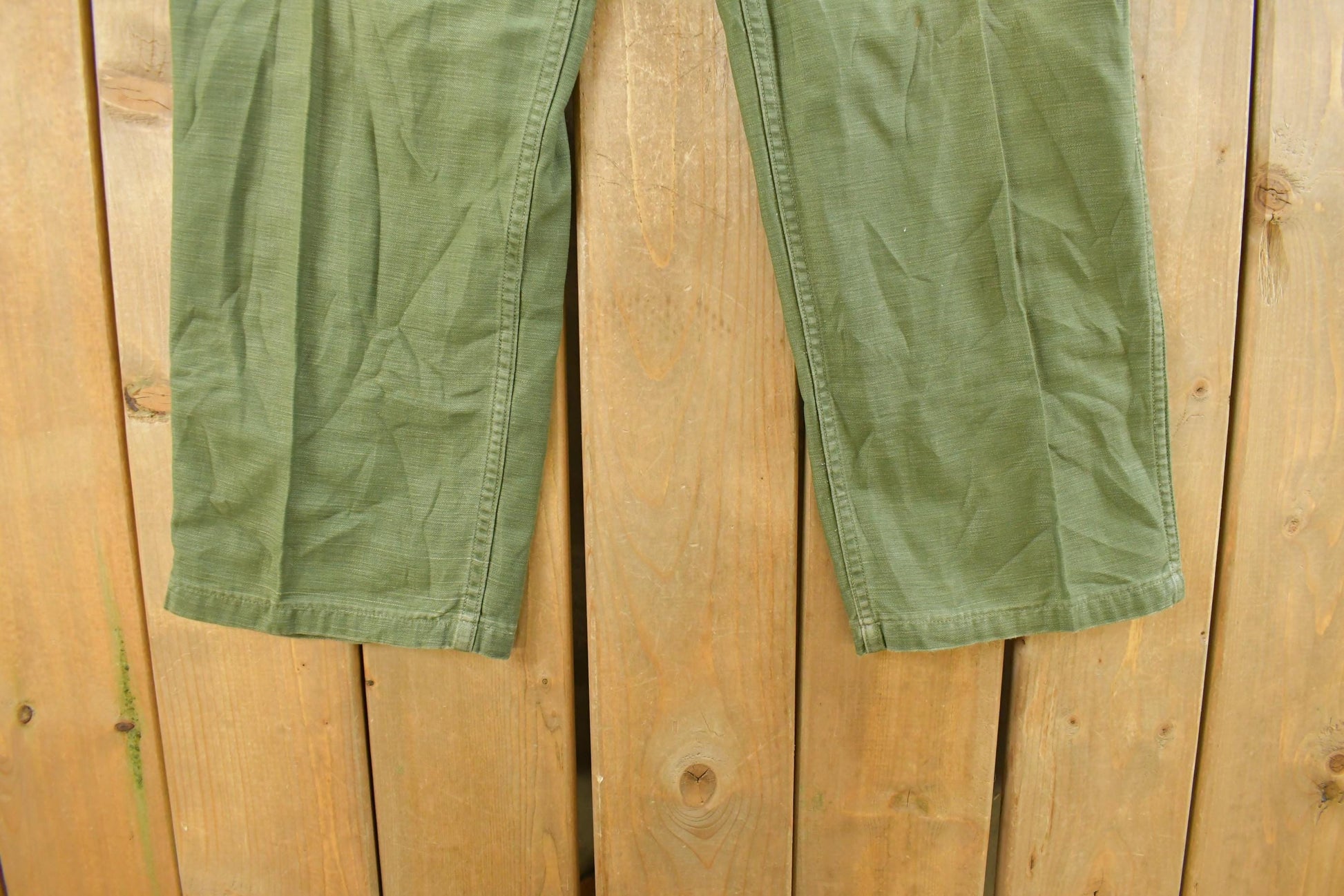 Vintage 1970s Military OG-107 Sateen Fatigue Pants Men's 28 x 29 from propervintagecanada