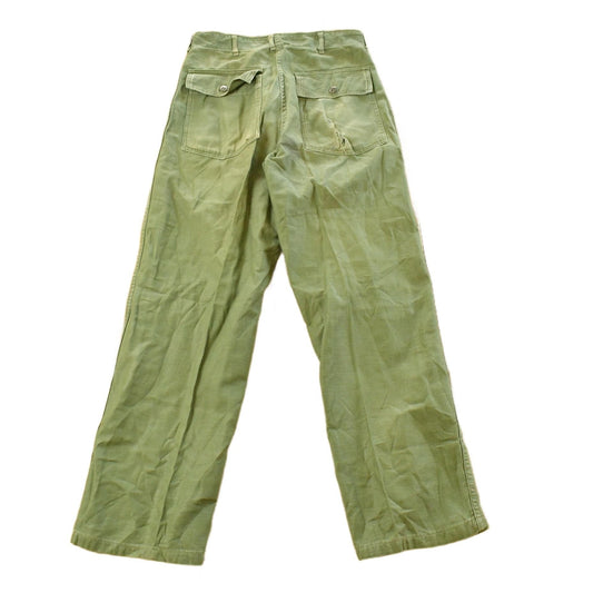 Vintage 1970s Military OG-107 Sateen Fatigue Pants Men's 28 x 29 from propervintagecanada