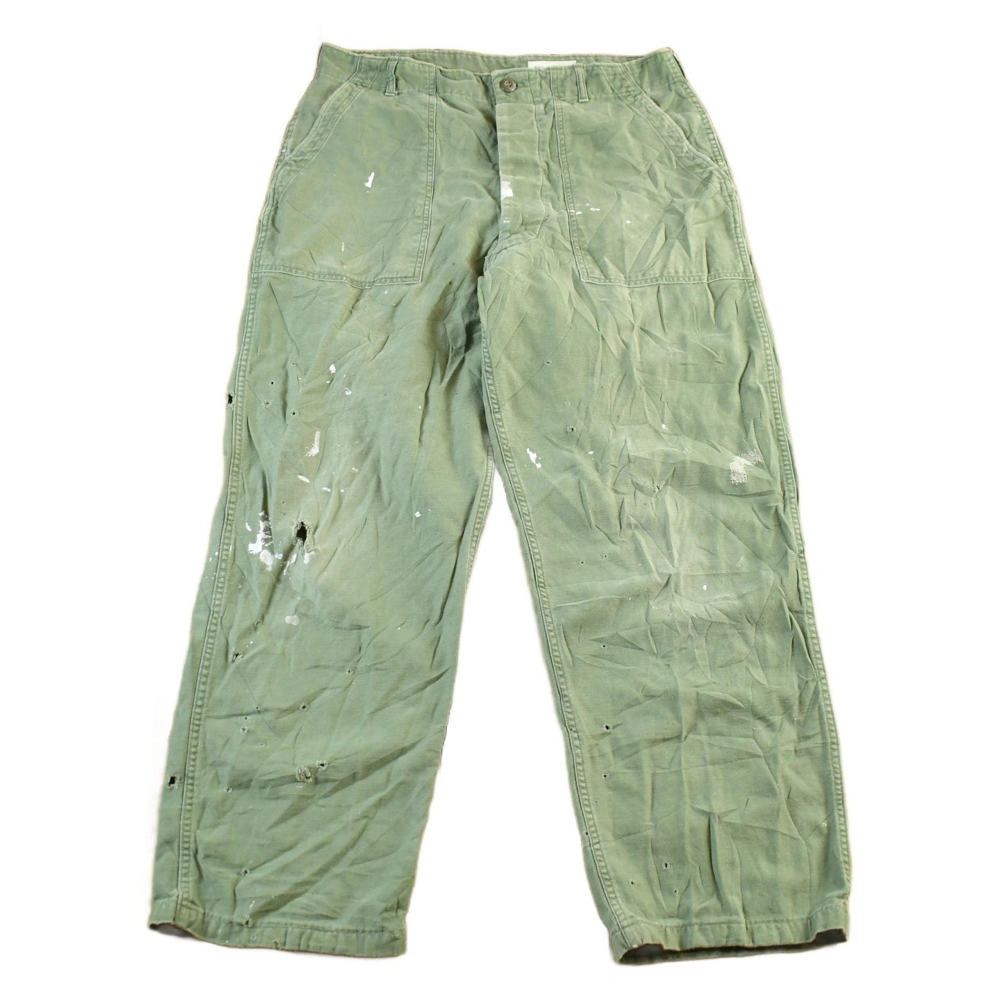 Vintage 1970s Military OG-107 Sateen Fatigue Pants Men's Medium 34 x 28 from propervintagecanada