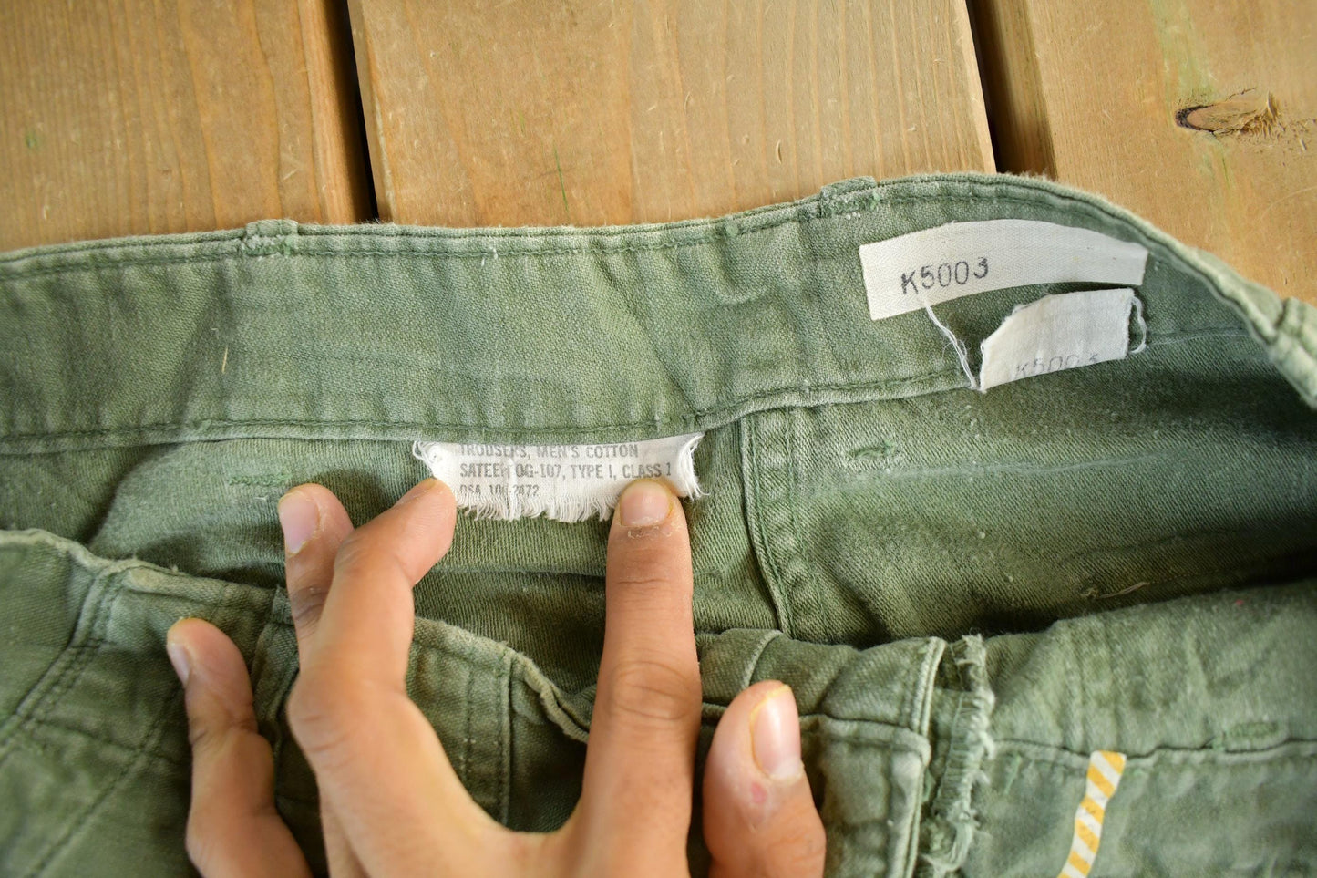 Vintage 1970s Military OG-107 Sateen Fatigue Pants Men's Medium 34 x 28 from propervintagecanada