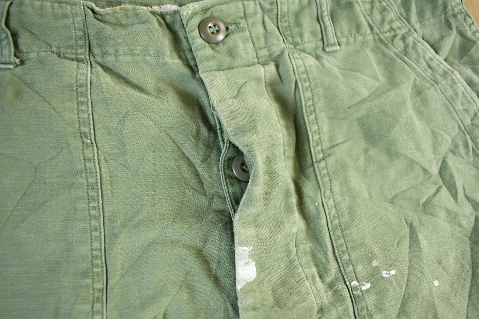 Vintage 1970s Military OG-107 Sateen Fatigue Pants Men's Medium 34 x 28