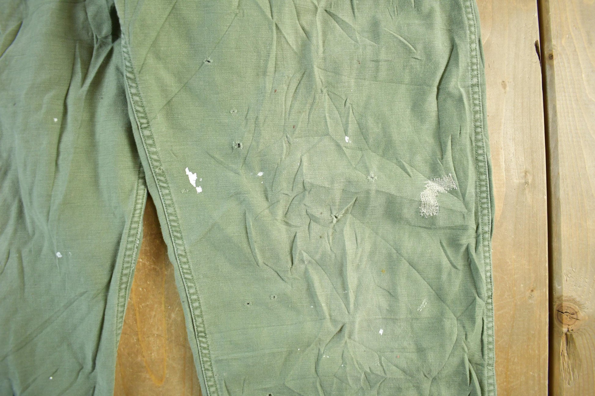 Vintage 1970s Military OG-107 Sateen Fatigue Pants Men's Medium 34 x 28 from propervintagecanada