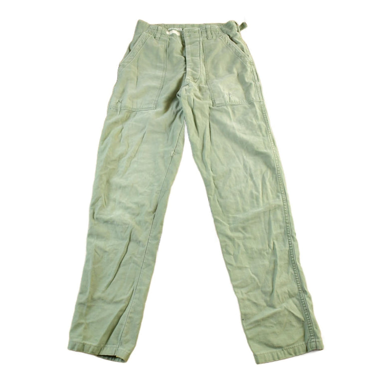 Vintage 1970s Military OG-107 Sateen Fatigue Pants Men's Small 28 x 32 from propervintagecanada