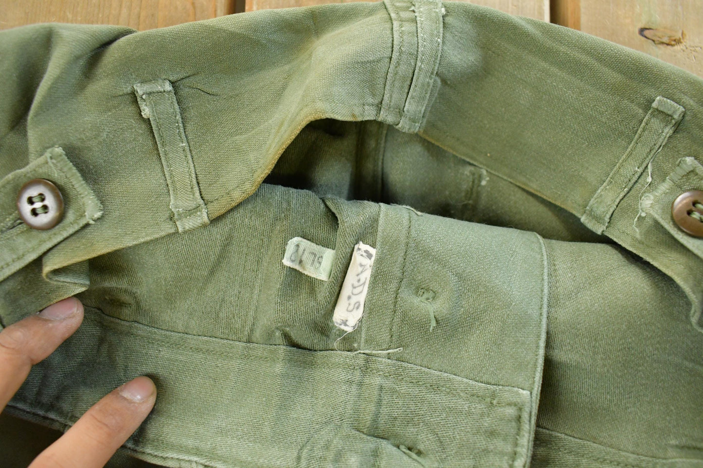 Vintage 1970s Military OG-107 Starched Sateen Fatigue Pants Men's 30 x 32 from propervintagecanada