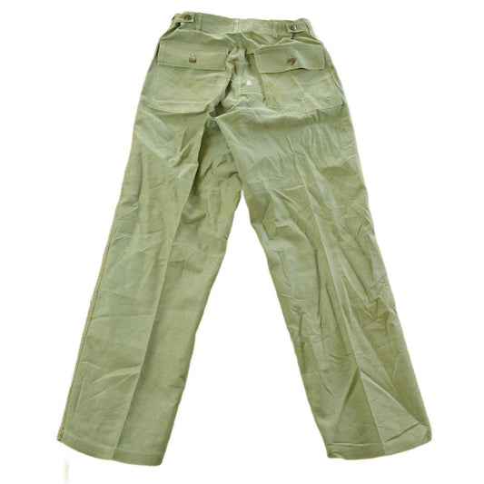 Vintage 1970s Military OG-107 Starched Sateen Fatigue Pants Men's 30 x 32 from propervintagecanada
