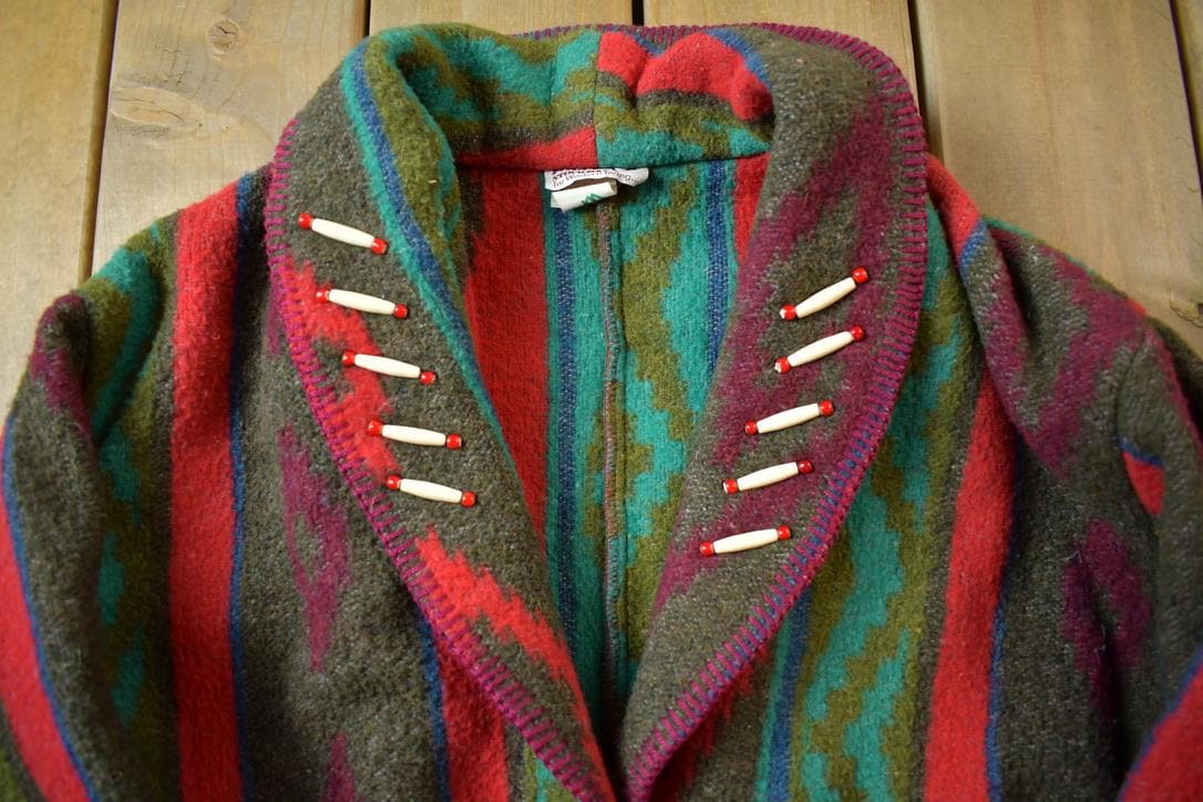 Vintage 1970s Milley Stockman Western Pattern Button Up Jacket Made In USA from propervintagecanada