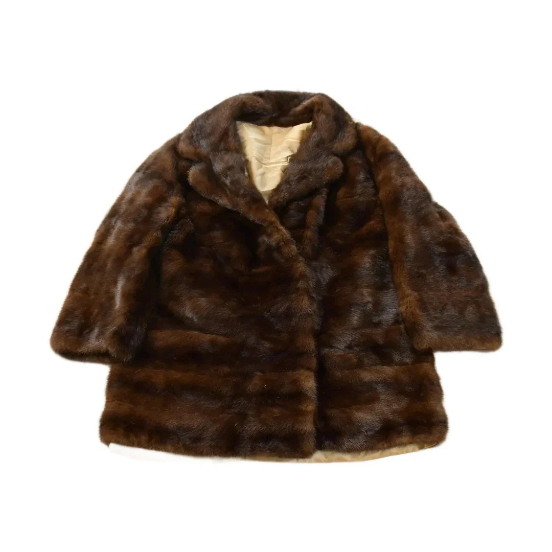 Vintage 1970s Mink Fur Coat Adult Large Men's Large from propervintagecanada