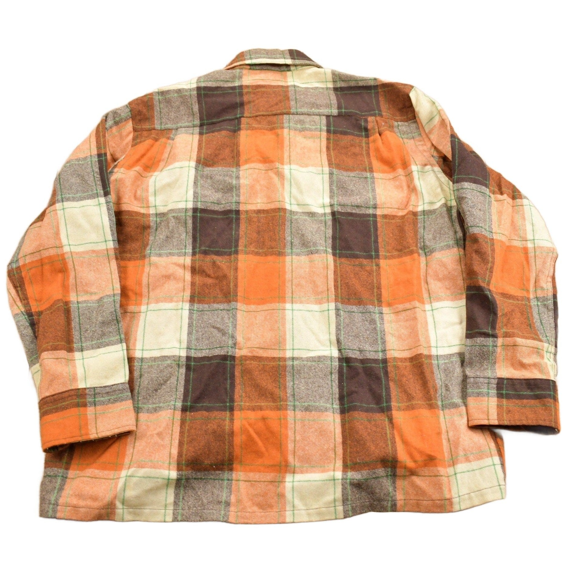 Vintage 1970s Montgomery Ward Button Up Flannel Sweater Men's Large from propervintagecanada