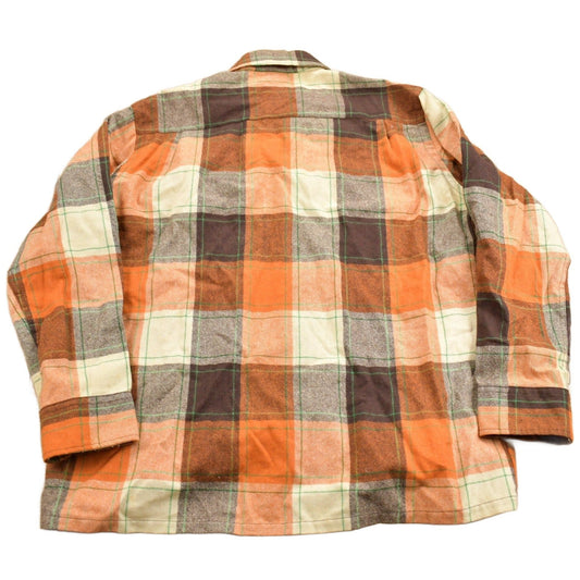 Vintage 1970s Montgomery Ward Button Up Flannel Sweater Men's Large from propervintagecanada
