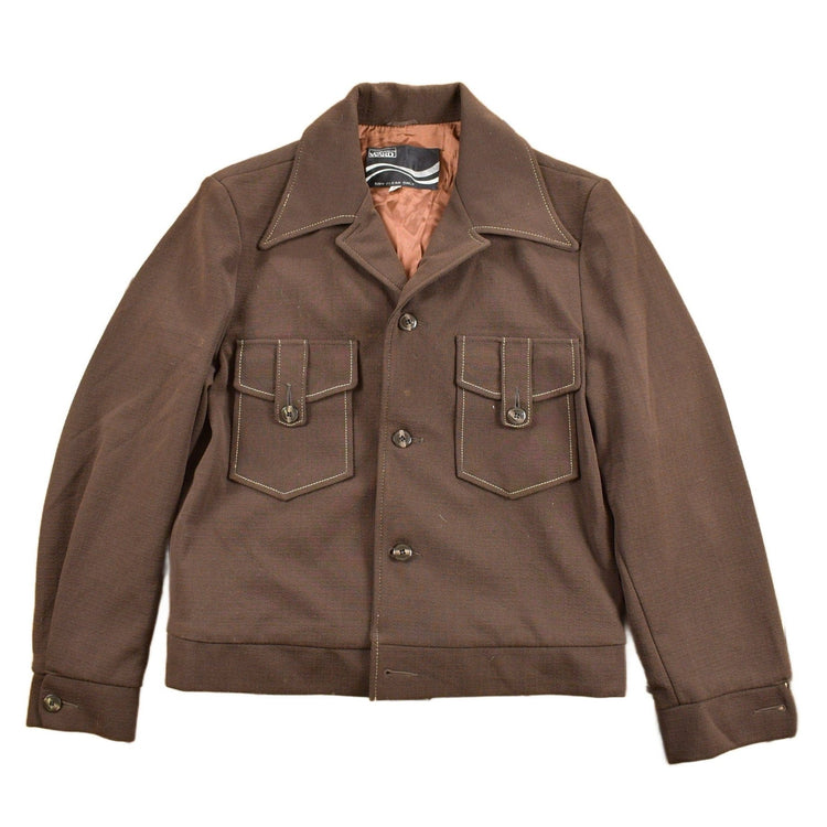 Vintage 1970s Montgomery Ward Polyester Jacket Men's Medium from propervintagecanada