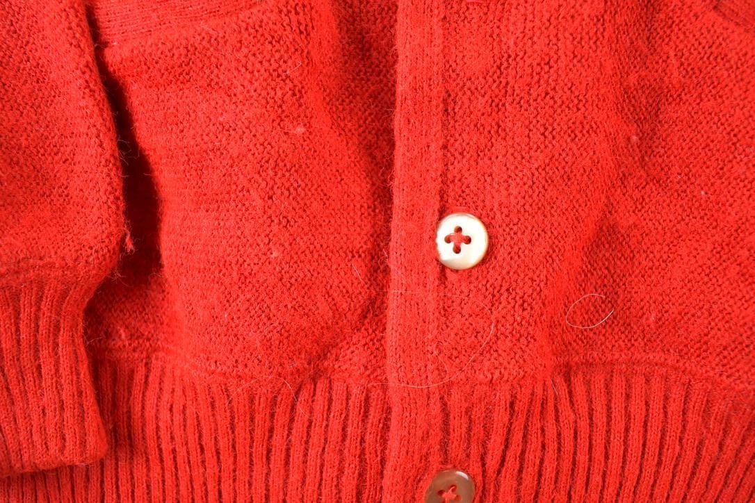 Vintage 1970s Munsingwear Knit Perfect Mild Distress Cardigan Sweater Women's S from propervintagecanada