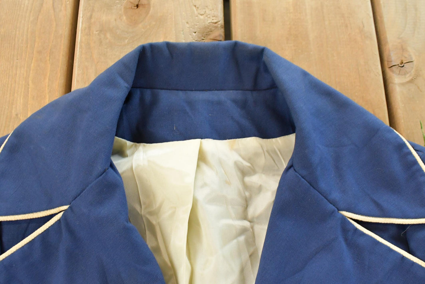 Vintage 1970s Navy Blue Blazer Jacket Women's Small from propervintagecanada