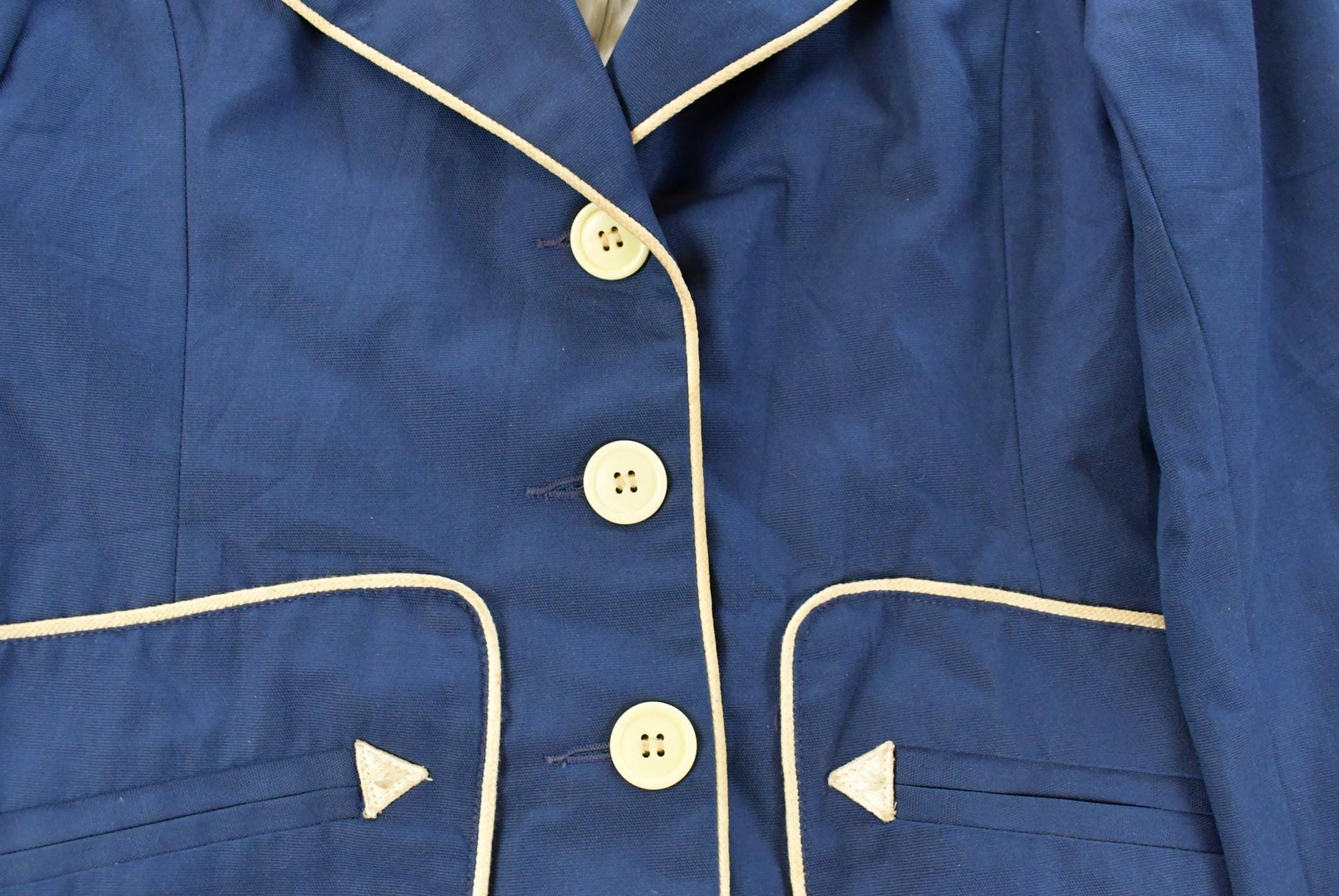 Vintage 1970s Navy Blue Blazer Jacket Women's Small from propervintagecanada