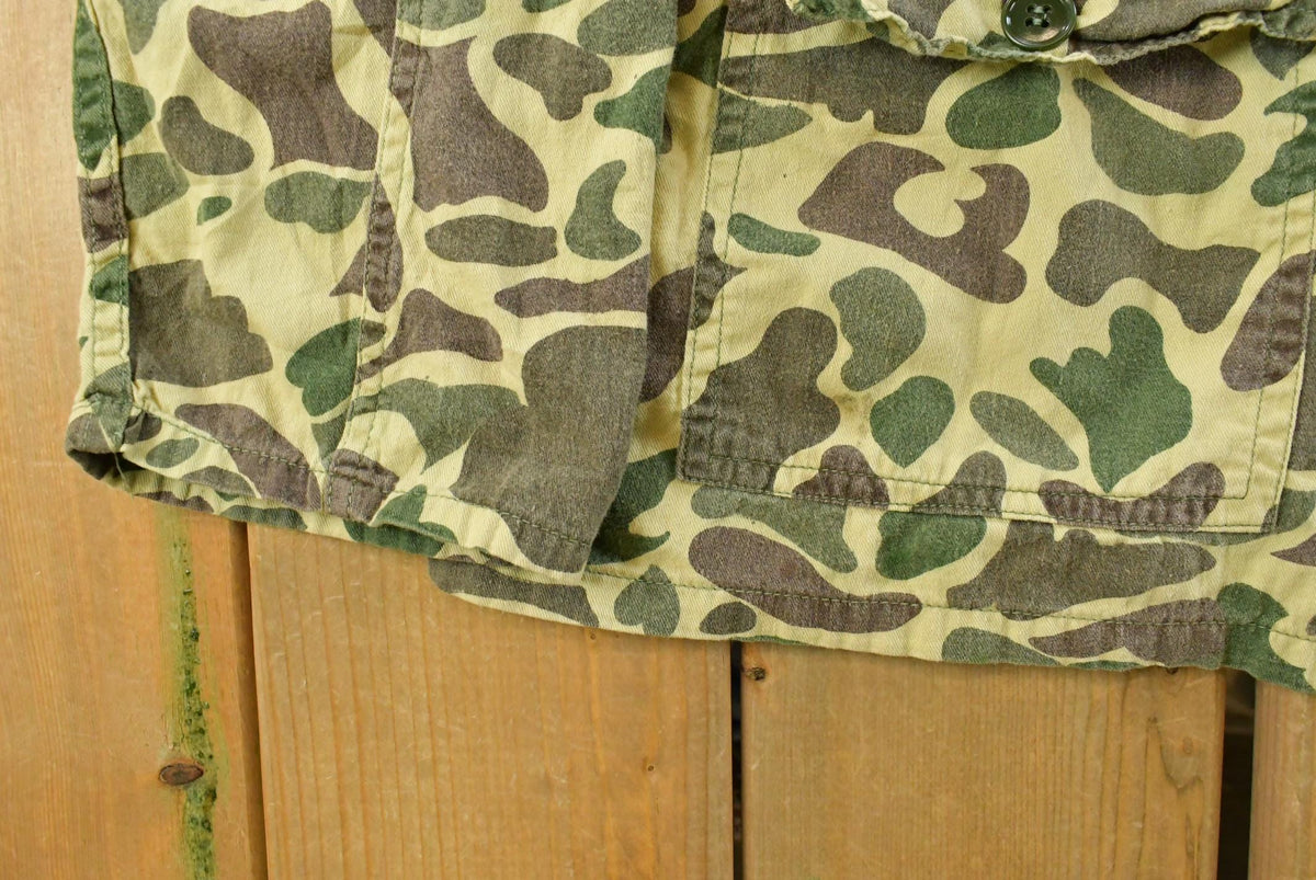 Vintage 1970s Nesco Duck Camo Button Up Shirt Men's Medium from propervintagecanada
