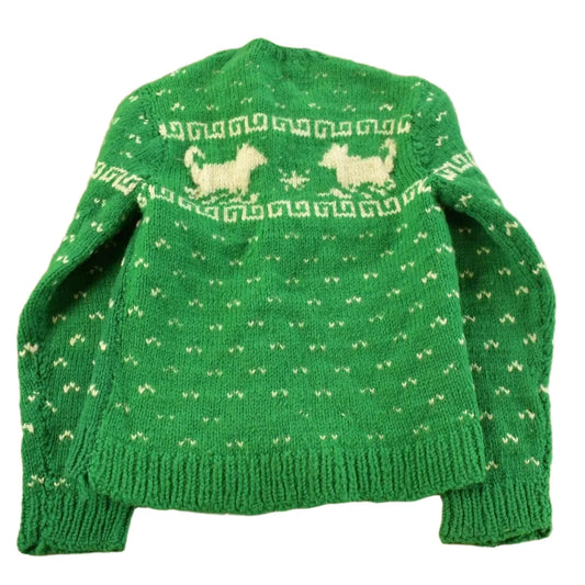 Vintage 1970s Nordic Knit Cardigan Sweater Youth S-M from propervintagecanada