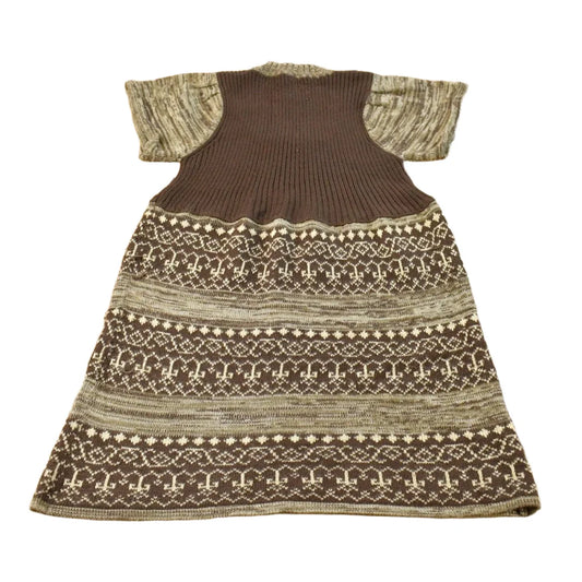 Vintage 1970s Nordic Pattern Knit Dress Women's S from propervintagecanada