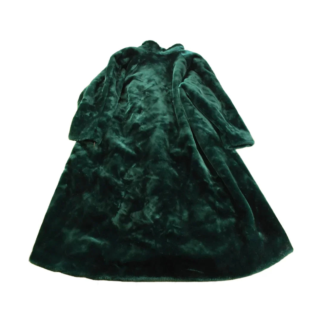 Vintage 1970s Novelti Green Acrylic Faux Fur Coat Women's XL from propervintagecanada