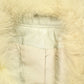 Vintage 1970s Off White Leather With Grey Fox Trim Penny Lane Trench Coat from propervintagecanada