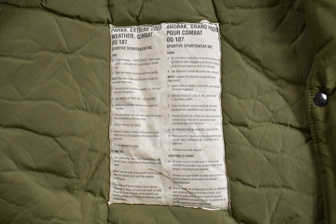 Vintage 1970s OG 107 Extreme Cold Parka Custom Jacket Men's Large from propervintagecanada