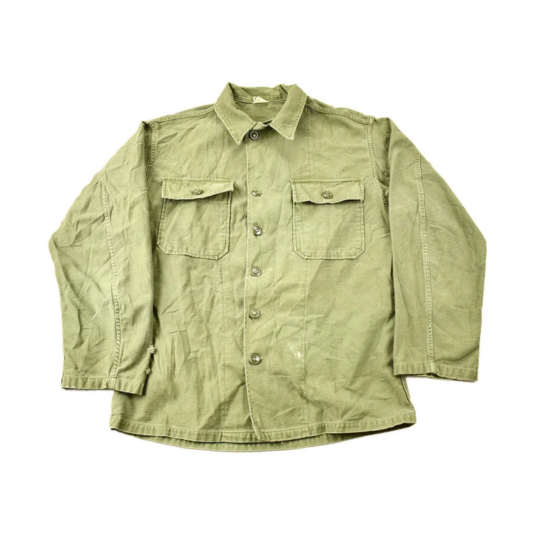 Vintage 1970s OG 107 Military Button Up Shirt Men's Medium from propervintagecanada