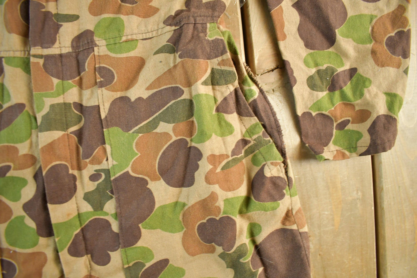 Vintage 1970s Ostling Camo Hunting Coveralls Men's Medium 33 x 27 from propervintagecanada