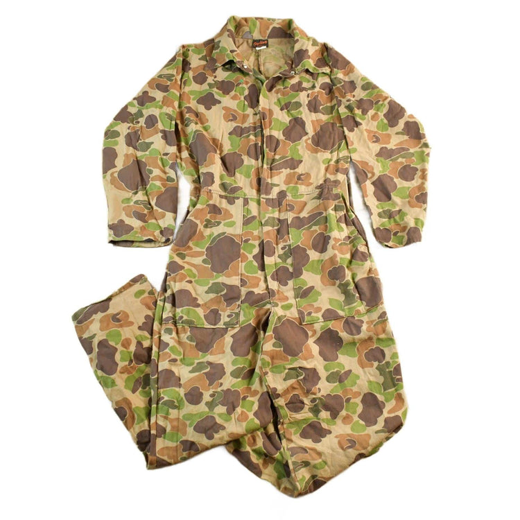 Vintage 1970s Ostling Camo Hunting Coveralls Men's Medium 33 x 27 from propervintagecanada