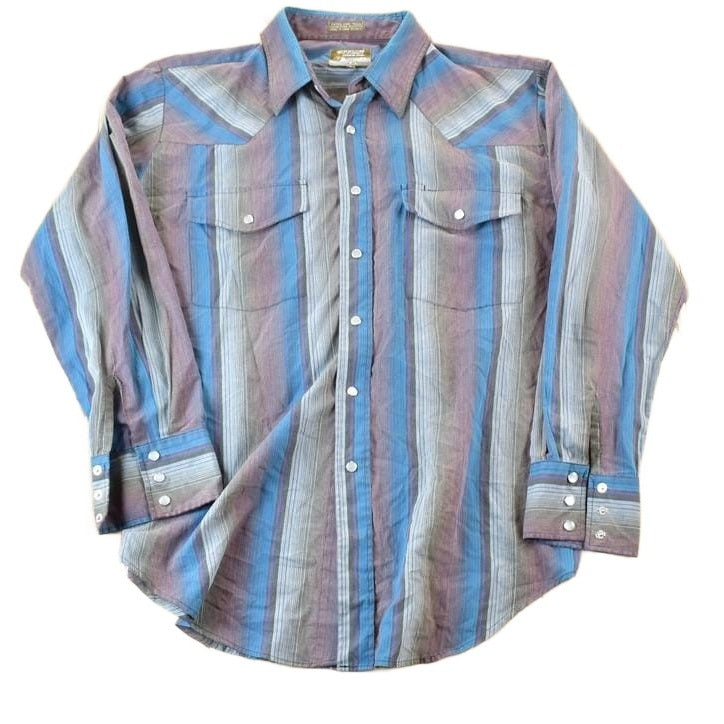 Vintage 1970s Outlaw Western Wear Button Up Shirt Men's Large from propervintagecanada