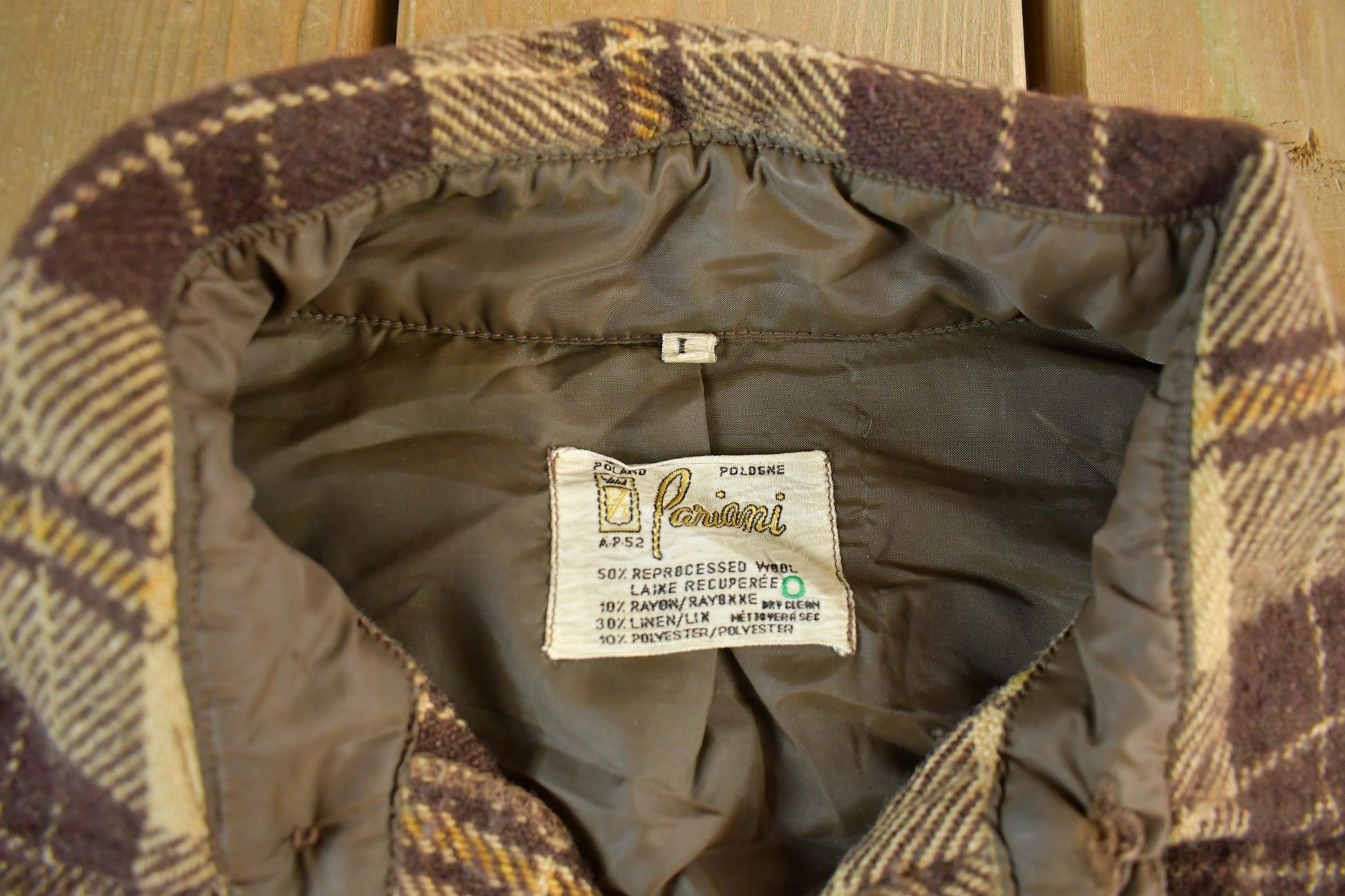 Vintage 1970s Pariani Wool Button Up Shirt Jacket Men's Large from propervintagecanada