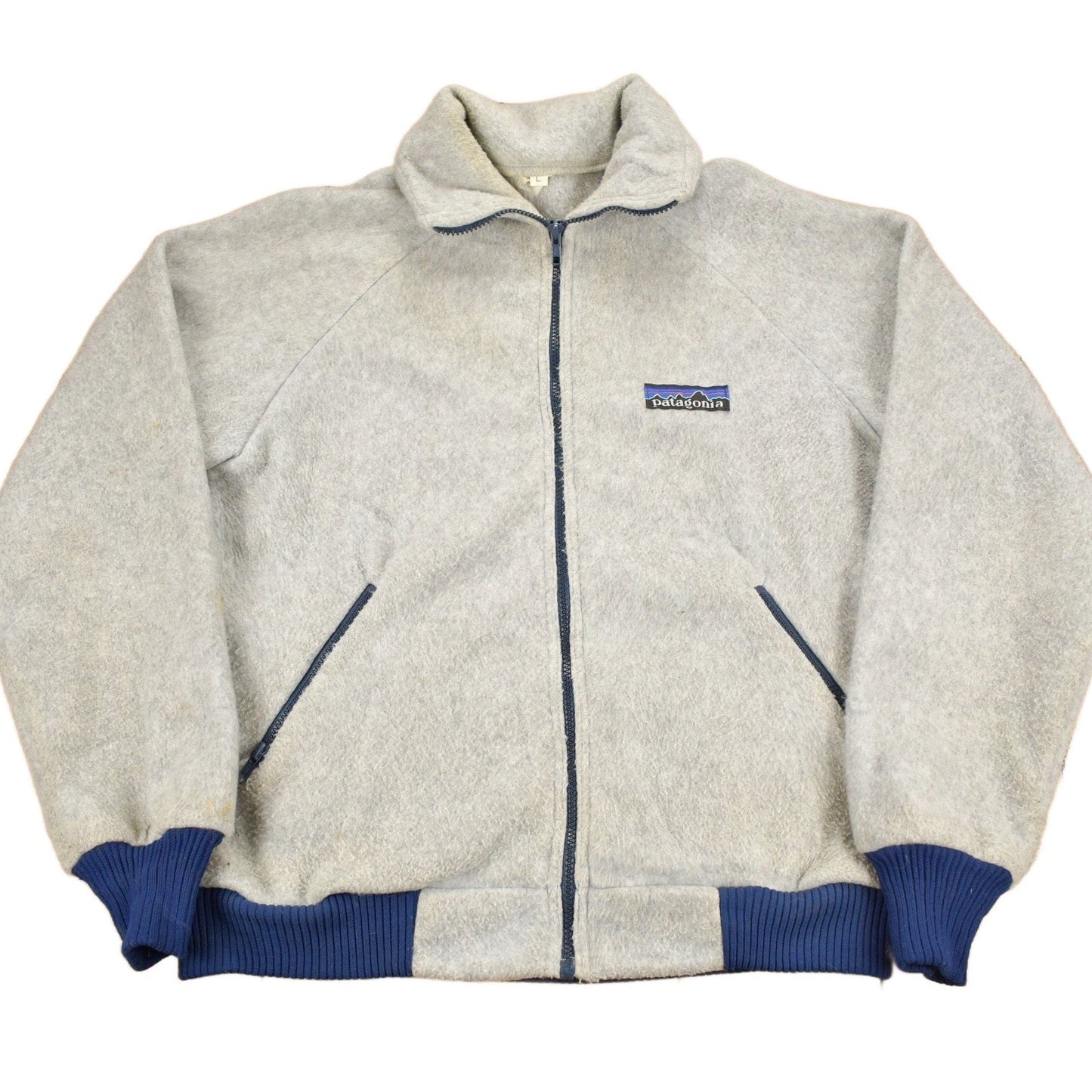Vintage 1970s Patagonia Raglan Sleeve Full Zip Fleece Sweater Men's Medium from propervintagecanada