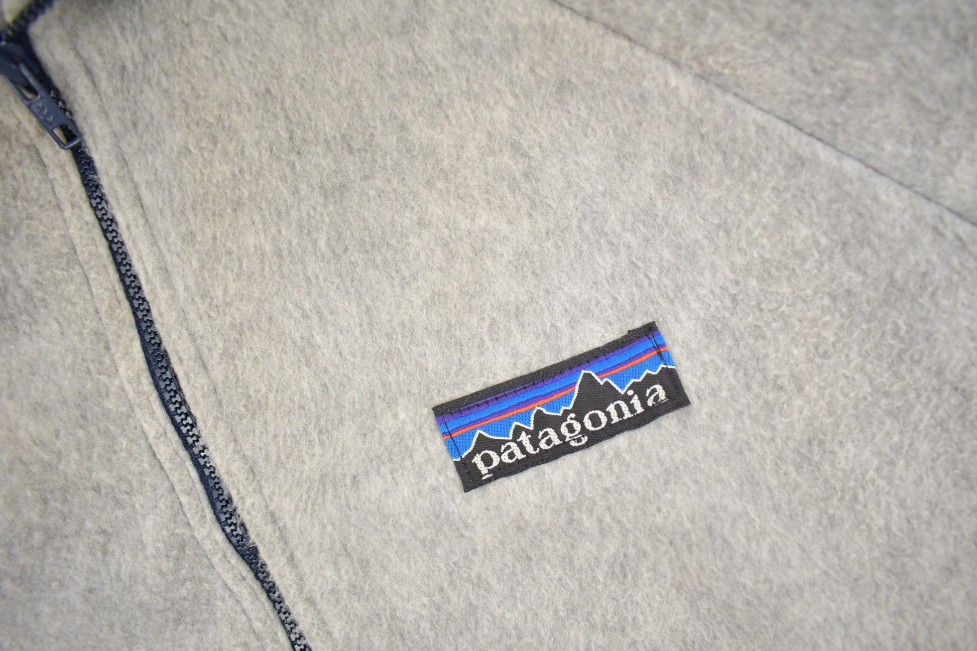 Vintage 1970s Patagonia Raglan Sleeve Full Zip Fleece Sweater Men's Medium from propervintagecanada