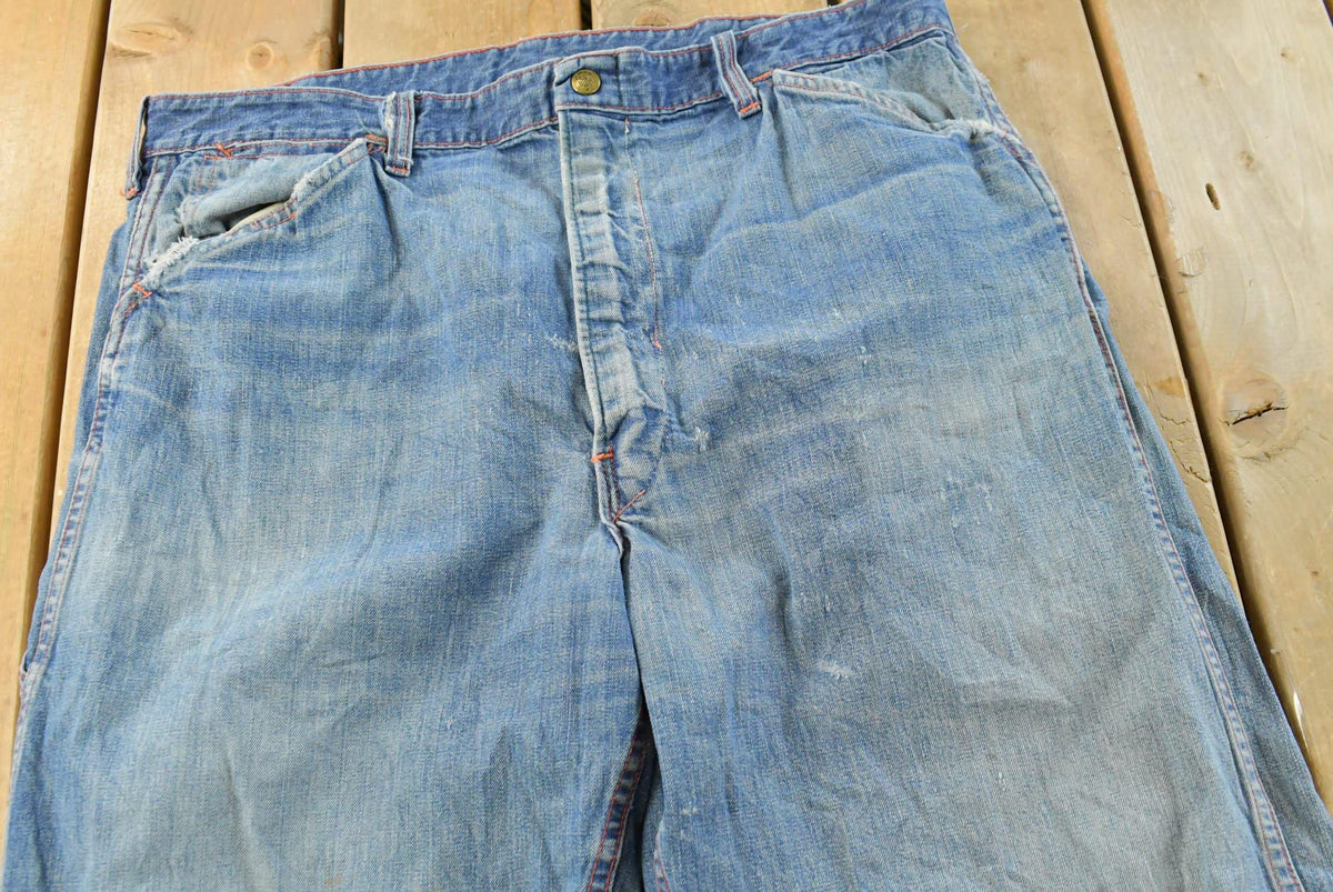 Vintage 1970s Paul Bunyan Straight Leg Denim Blue Jeans Men's 32 x 27.5 from propervintagecanada