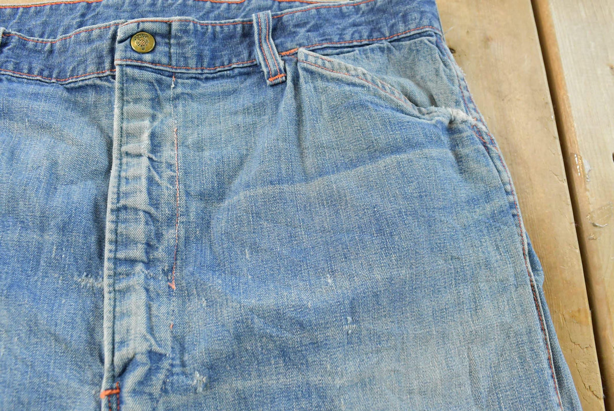 Vintage 1970s Paul Bunyan Straight Leg Denim Blue Jeans Men's 32 x 27.5 from propervintagecanada