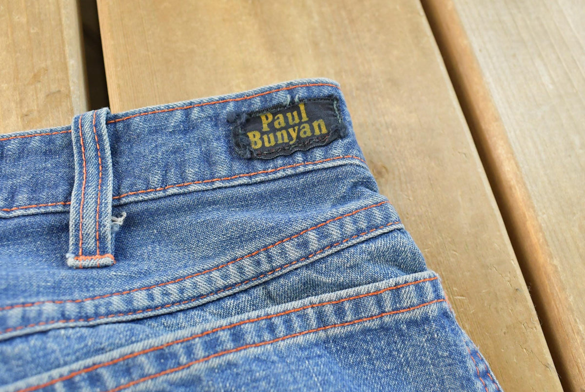 Vintage 1970s Paul Bunyan Straight Leg Denim Blue Jeans Men's 32 x 27.5 from propervintagecanada