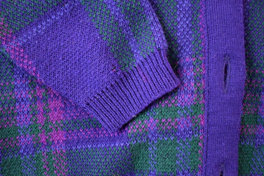 Vintage 1970s Pendleton Knit Perfect Mild Distress Cardigan Sweater M from propervintagecanada