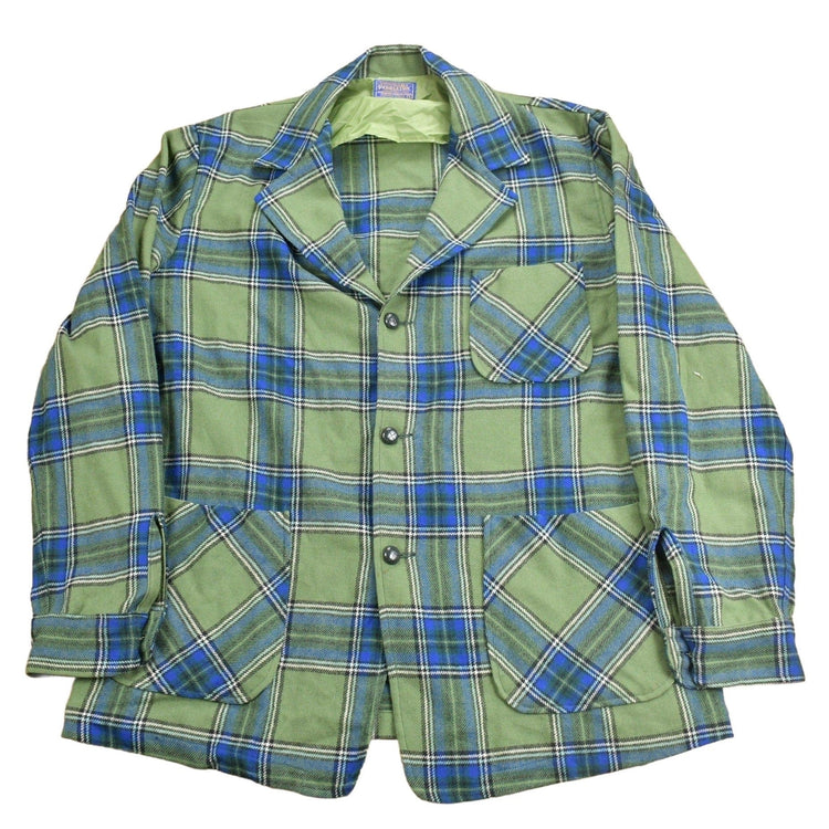 Vintage 1970s Pendleton Plaid Button Up Blazer Jacket Men's Large from propervintagecanada