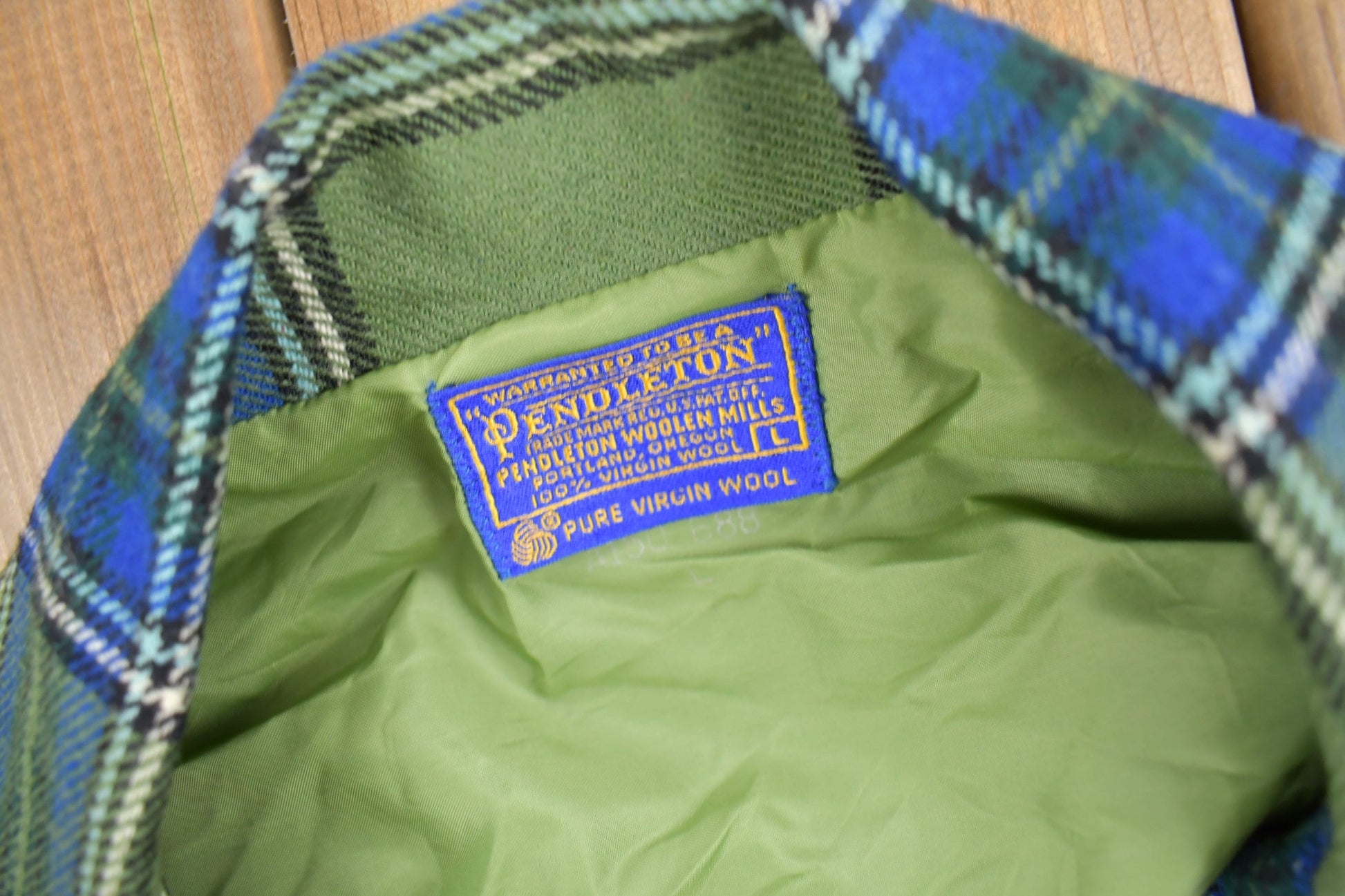 Vintage 1970s Pendleton Plaid Button Up Blazer Jacket Men's Large from propervintagecanada