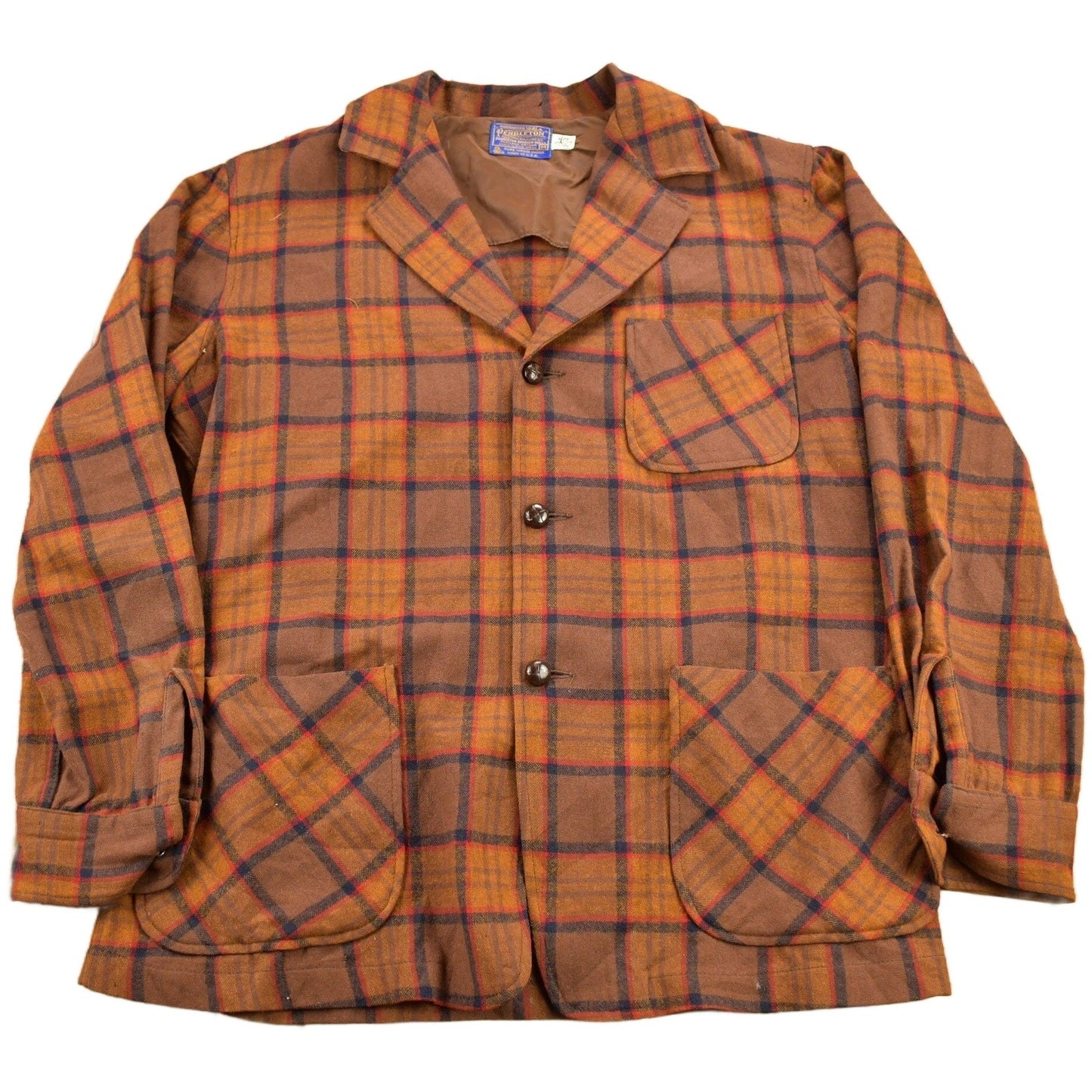 Vintage 1970s Pendleton Plaid Button Up Blazer Jacket Size M from propervintagecanada