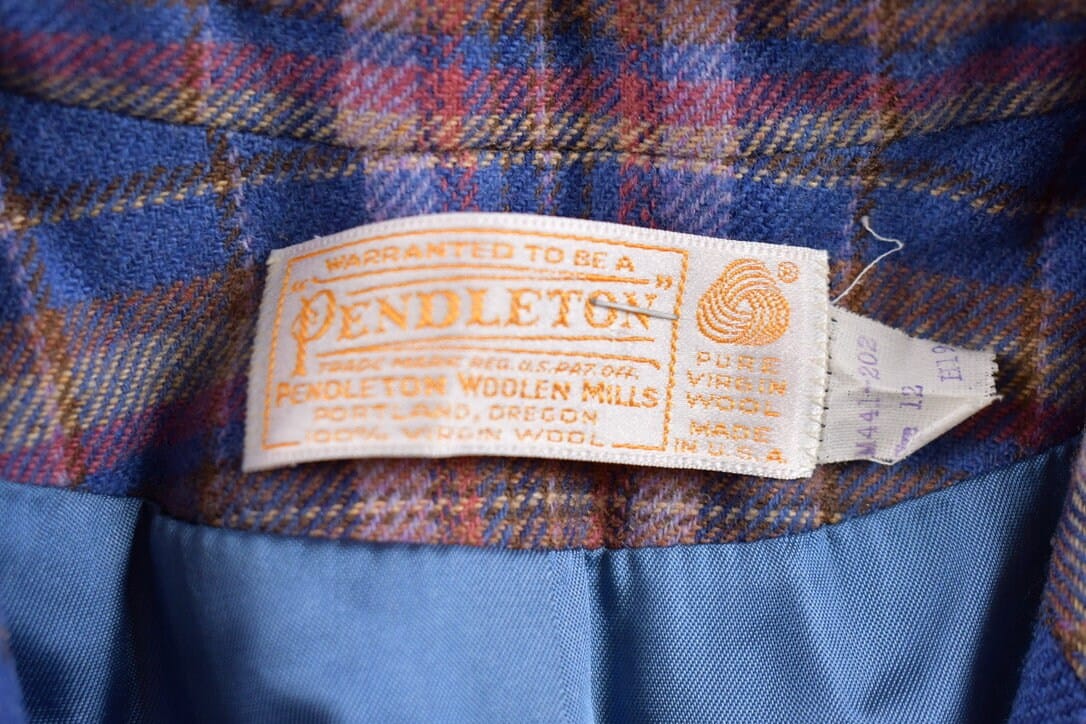 Vintage 1970s Pendleton Plaid Button Up Blazer Jacket Women's S from propervintagecanada