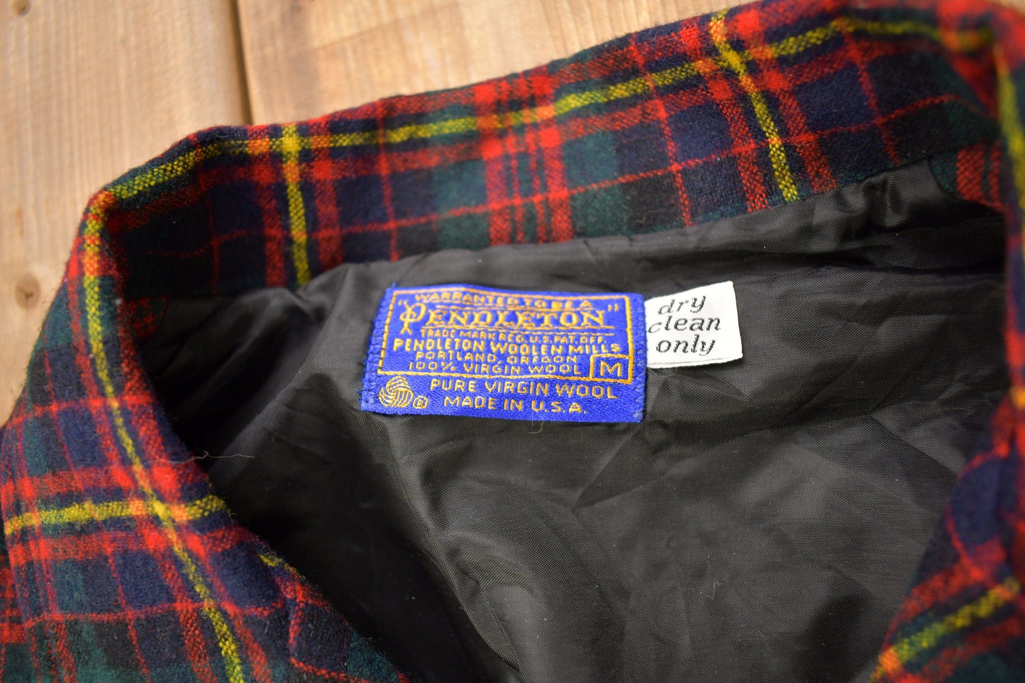 Vintage 1970s Pendleton Plaid Button Up Blazer Shirt Men's Medium from propervintagecanada