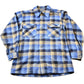 Vintage 1970s Pendleton Plaid Button Up Board Shirt / 100% Virgin Wool / Loop Button / Outdoor / True Vintage / Made In USA / Blue Flannel from propervintagecanada