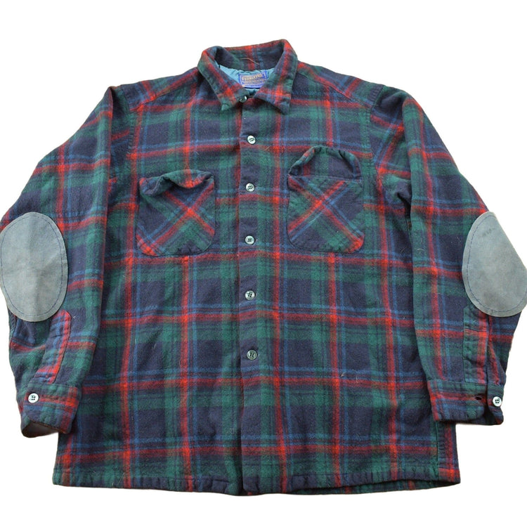 Vintage 1970s Pendleton Plaid Button Up Board Shirt Men's Medium from propervintagecanada