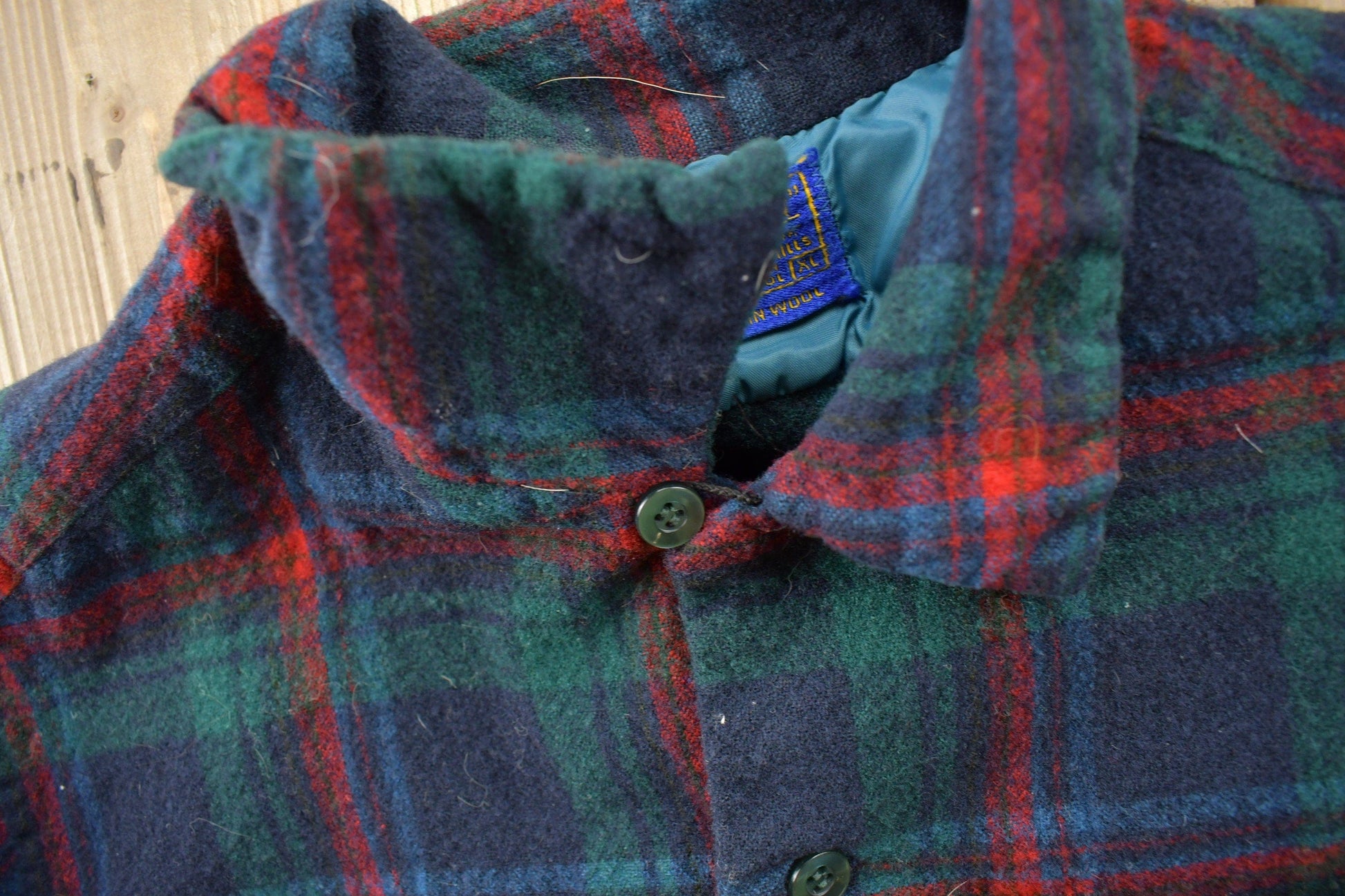 Vintage 1970s Pendleton Plaid Button Up Board Shirt Men's Medium from propervintagecanada