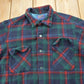 Vintage 1970s Pendleton Plaid Button Up Board Shirt Men's Medium from propervintagecanada